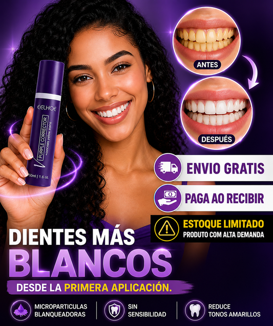 DentaViolet™ Purple Corrector | Neutraliza tonos amarillos y mejora el brillo de tu sonrisa