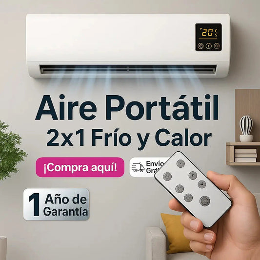 ❄️🔥 Aire Acondicionado Portátil 2 en 1 | Enfría en Segundos y Calienta + 1 Año de Garantía 🇺🇸